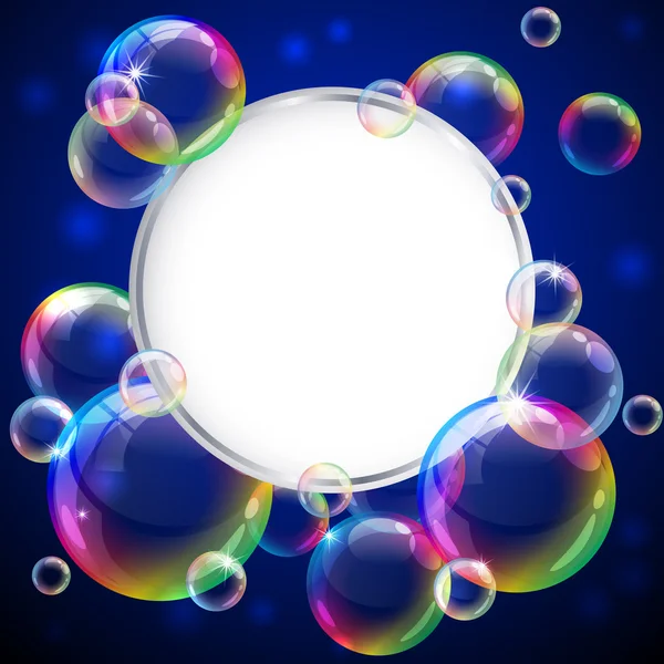 Buborékok keret — Stock Vector