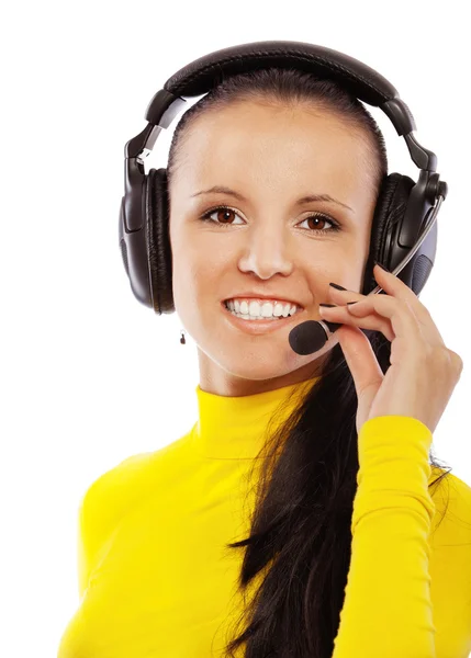 Beautiful woman with headphones Stock Image