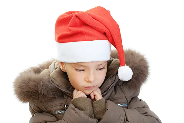 Little girl closeup in warm winter jacket — Stock Photo, Image