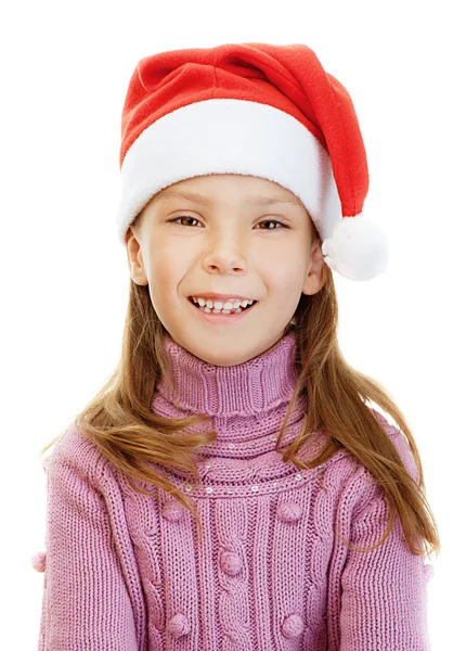 Little girl closeup in pink sweater — Stock Photo, Image