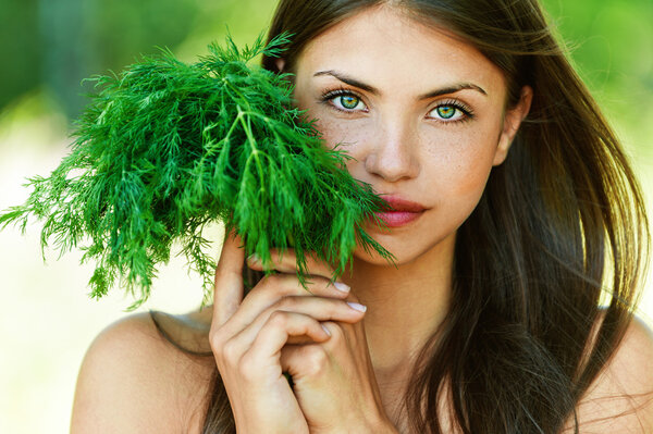 Girl with dill
