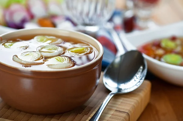 Луковый суп — стоковое фото