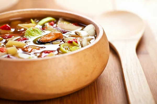 Supă thailandeză Tom Yam — Fotografie, imagine de stoc