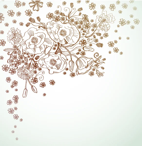 Hand gezeichnet floralen Hintergrund — Stockvektor