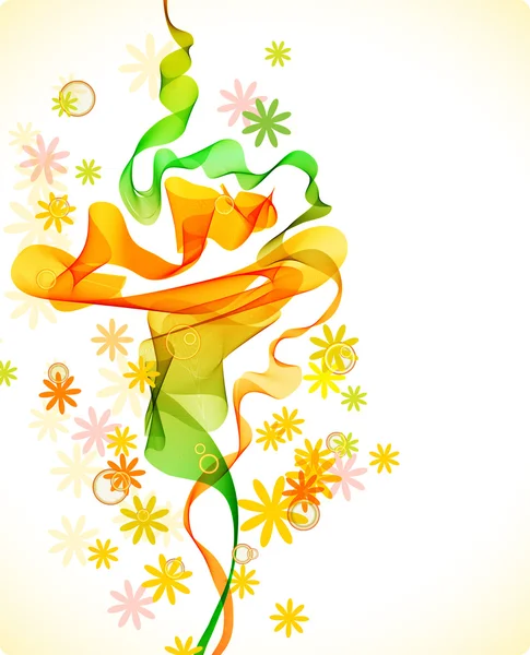 Mooie abstracte achtergrond met bloemen — Stockvector