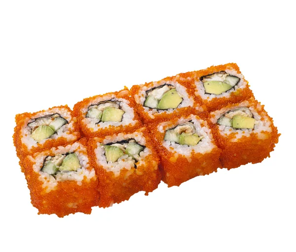 鱼子酱寿司卷 — 图库照片