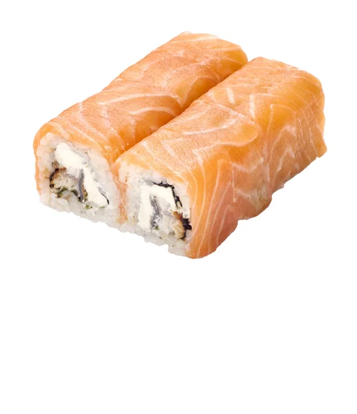 Rouleau de sushi isolé sur blanc — Photo