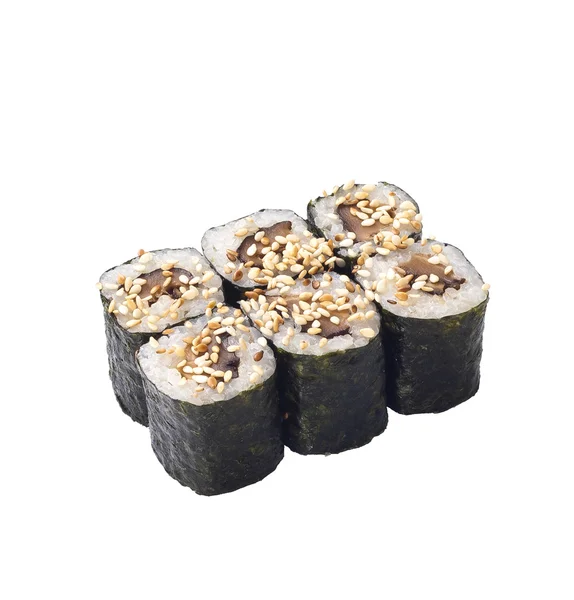 Суши рулон изолирован на белом — стоковое фото