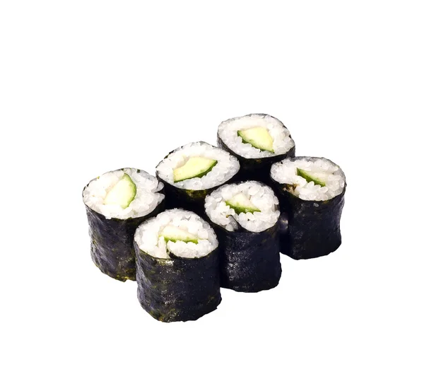 Rollo de sushi aislado en blanco —  Fotos de Stock