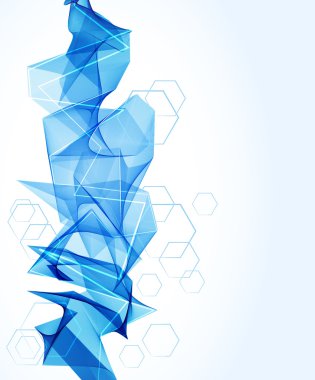 Abstract background with blue wave clipart