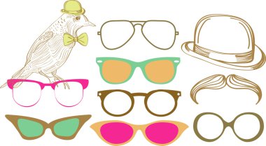 Retro Party set: sunglasses clipart