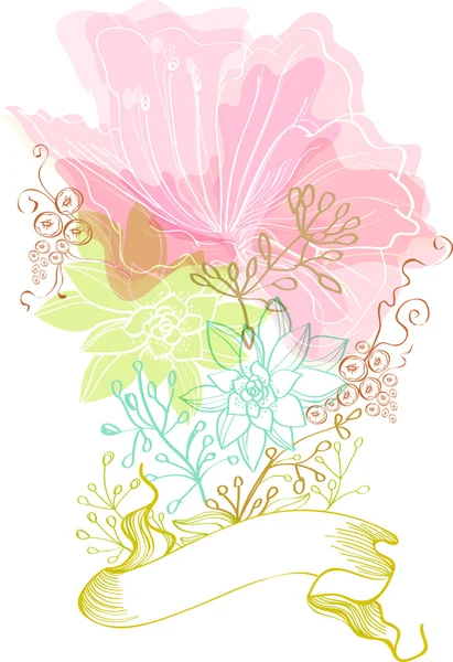 Fond floral élégant — Image vectorielle