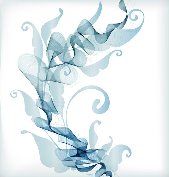Abstrakt blau blumigen Hintergrund für Design — Stockvektor