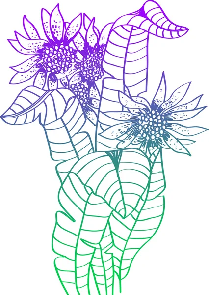 Romantic doodle flower background — Stock Vector