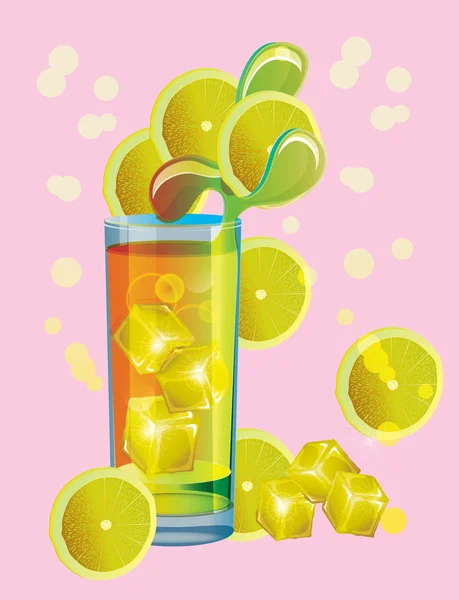 Farbe Cocktail Hintergrund mit Tropfen — Stockvektor