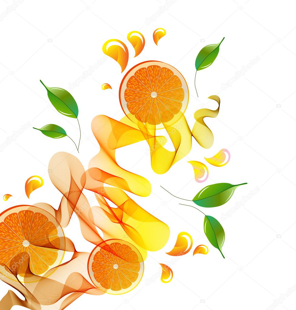 Orange juice splash Stock Vector Image by ©Vasilek #8030999