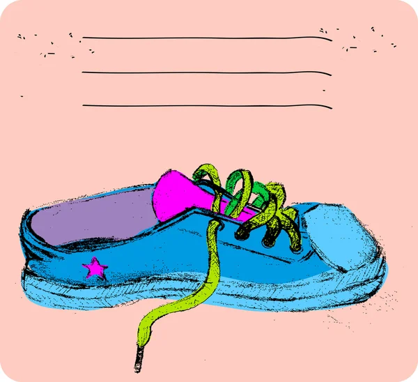 スニーカーの靴の背景 — ストックベクタ