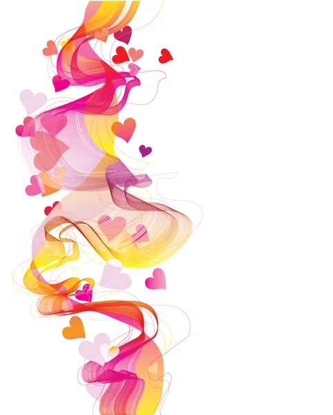 Fond abstrait coloré avec des cœurs — Image vectorielle