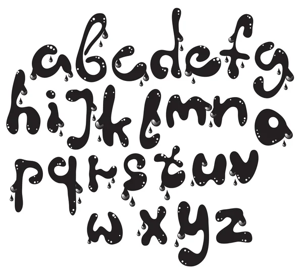 かわいい黒のアルファベット — ストックベクタ