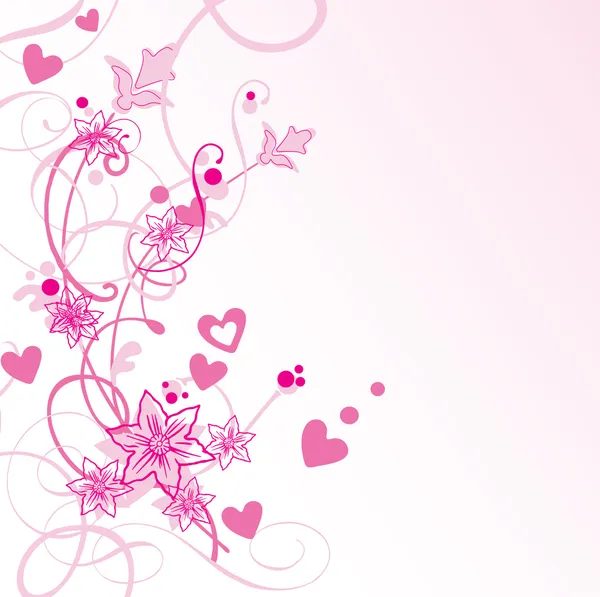 Рожевий фон квіткові — стоковий вектор