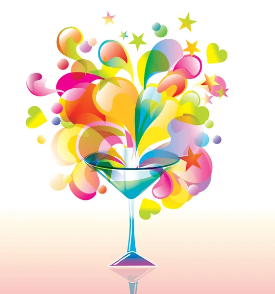 Cocktail couleur — Image vectorielle