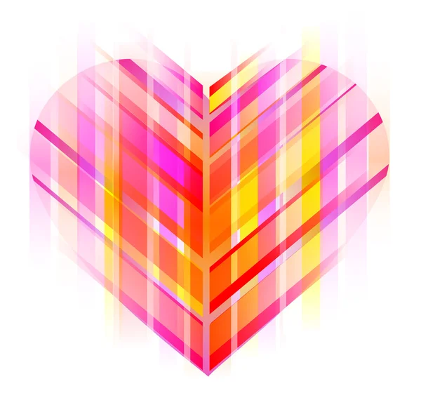 Corazón abstracto rosa y rojo — Vector de stock