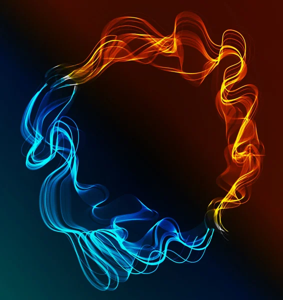 Abstract achtergrond blauw en rood, ijs en vuur — Stockvector