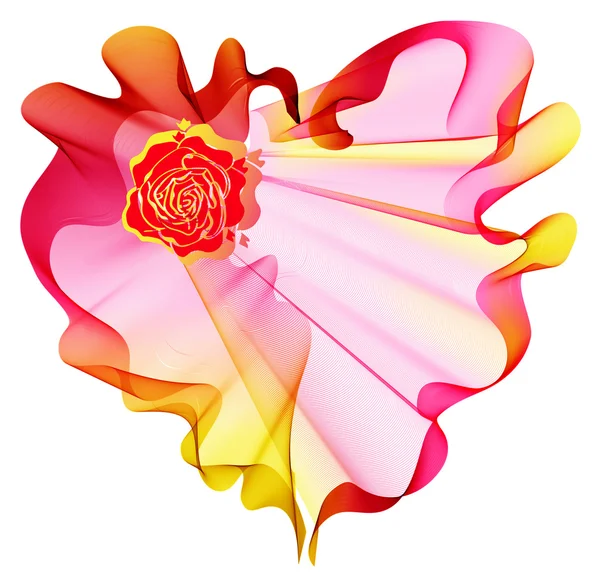 Hermoso fondo de San Valentín con corazón abstracto — Vector de stock