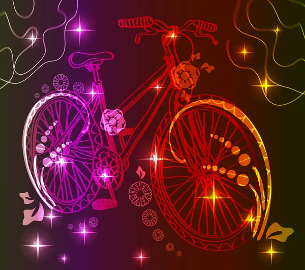 Işık bisiklet ile arka plan — Stok Vektör