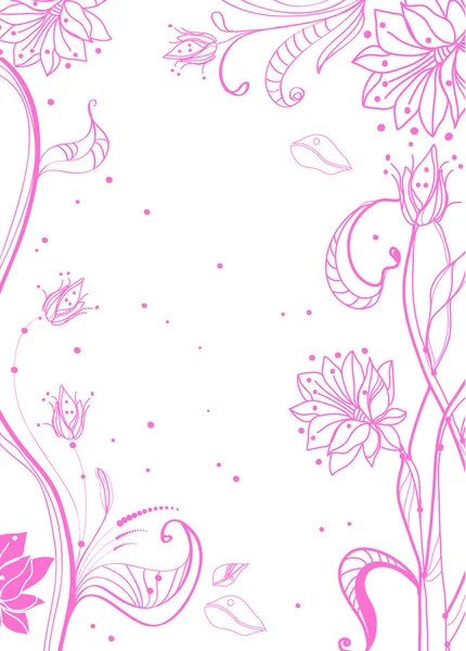 Floral pink tender background — Stock Vector