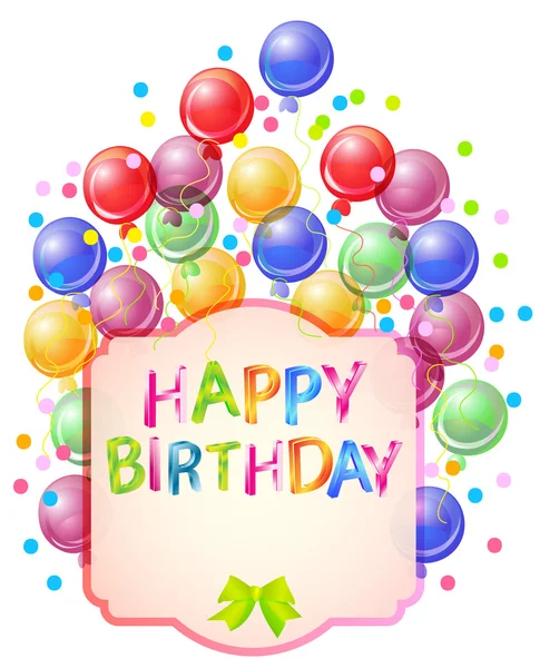Happy birthday bright card — Stock Vector