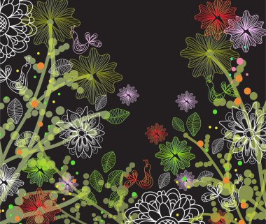 Beautiful floral illustration clipart