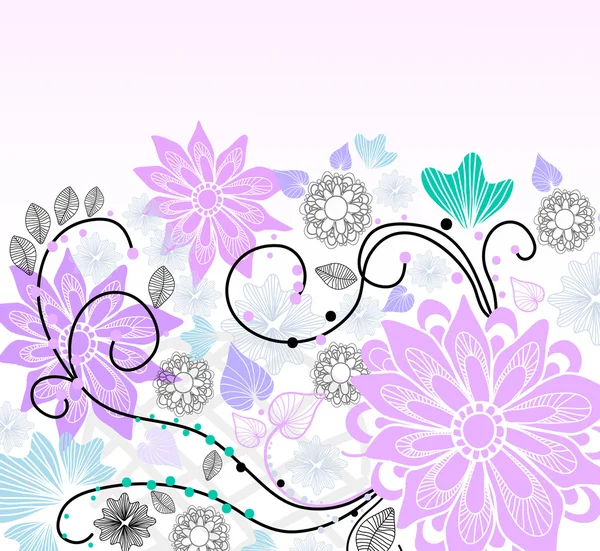 Mooie lichte floral illustratie — Stockvector