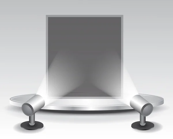 3D-podium met licht — Stockvector