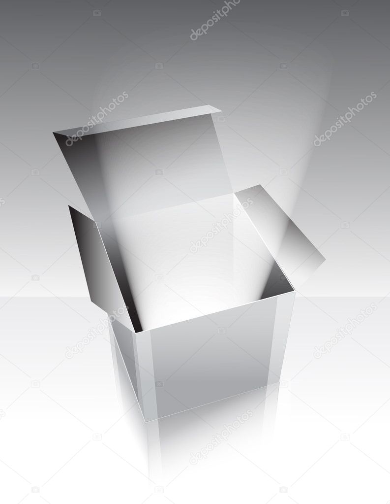 Gray box with light