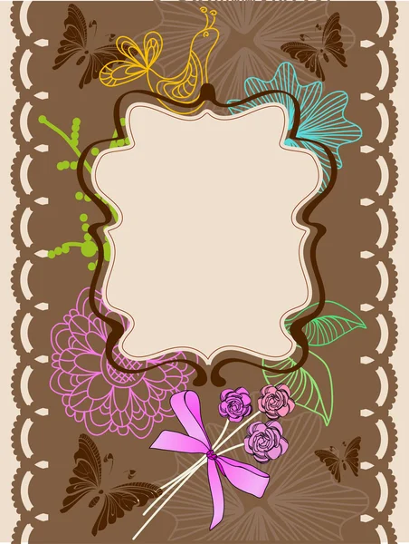 Carte florale pour les vacances — Image vectorielle