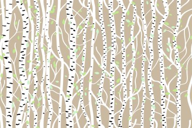 seamless pattern with forest clipart