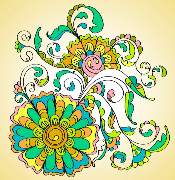 Belle fleur colorée — Image vectorielle