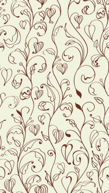 seamless pattern with tender flowers clipart