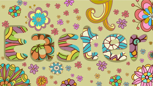 Carte de Pâques stylisée — Image vectorielle