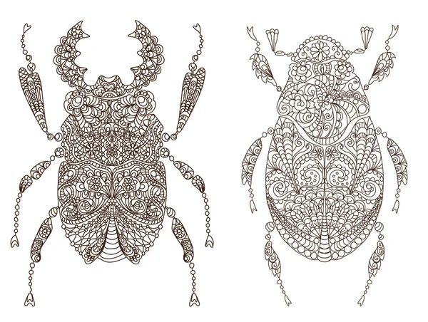 Deux beaux insectes — Image vectorielle