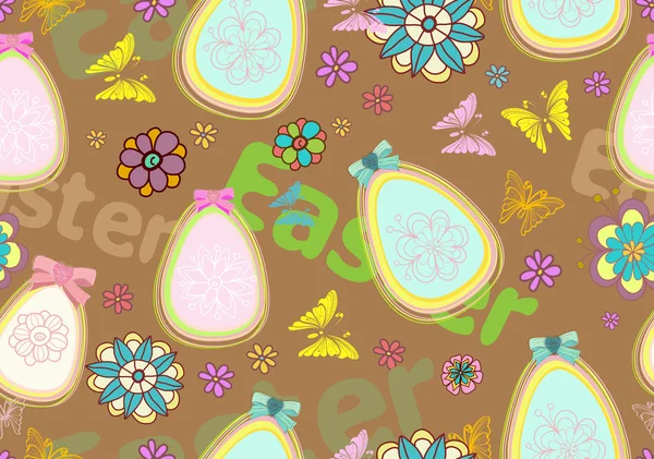 Fond de Pâques coloré sans couture — Image vectorielle