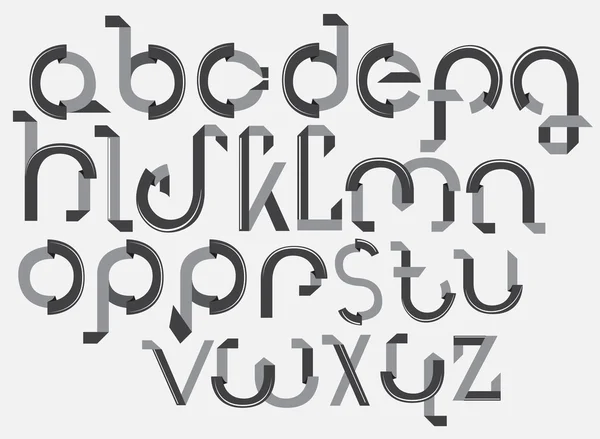 ABC шрифт з паперова стрічка — стоковий вектор