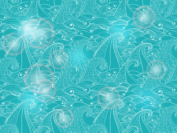 Αδιάλειπτη μοτίβο με κύματα — Διανυσματικό Αρχείο