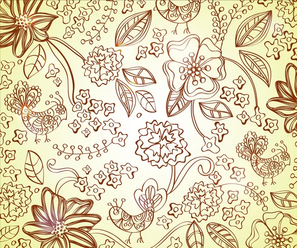 Hermoso fondo floral — Vector de stock