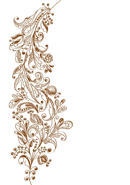 手描きの花の背景 — ストックベクタ