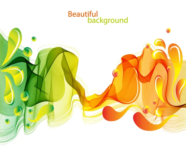 Abstract background with waves and drops — Stock Vector