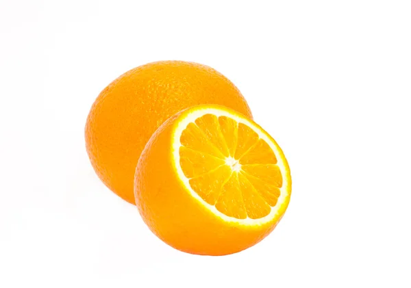 Orange is whole and half — Stock Photo, Image