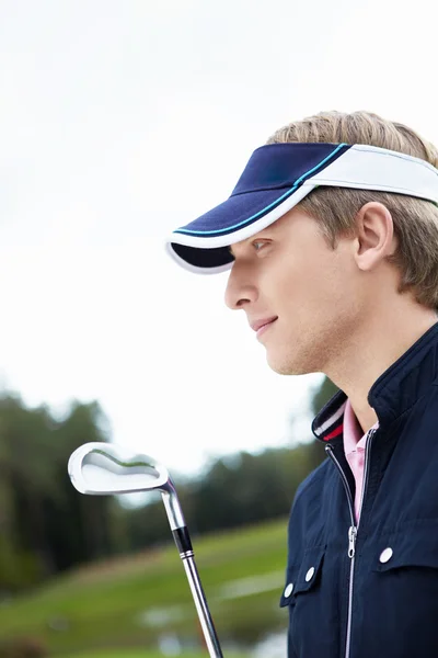 Porträtt av en golfspelare — Stockfoto