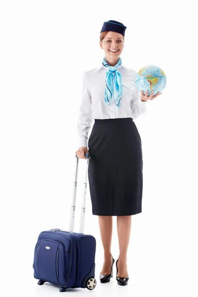A Globe stewardess — Stock Fotó